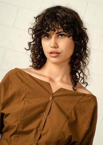 Peterman Shirt-Chestnut Stripe