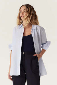 Cable Melbourne: Henri Shirt-Pale Blue Stripe