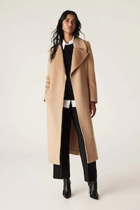 Evans Wool Coat-Camel
