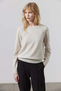 Sam Cashmere Crew-Putty