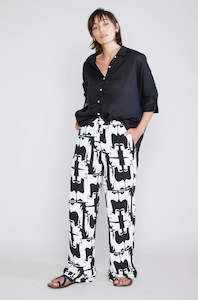 Laing: Lou Printed Pant-Black Print