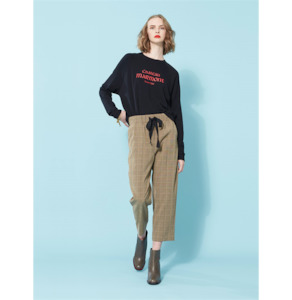 Isaac Lulu: Vio Check Pant-Coffee Check