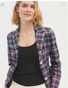 Checked Blazer-Multicolour
