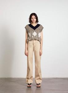 Ally High Waisted Trouser-Tan
