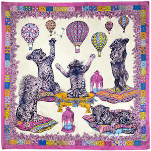 The Cats Empire Silk Scarf-Pink