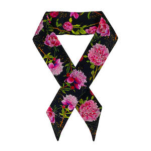 Peonies Silk Ribbon Scarf