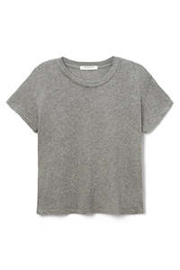 Harley Cotton Crew T Shirt-Heather Grey
