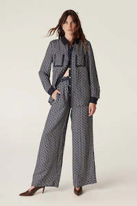 Pants: Willa Wide Leg Pant-Chain Print