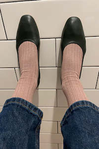 Her Socks-Lurex Rose Glitter