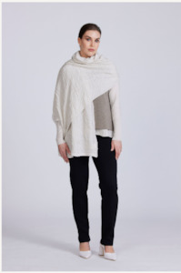 Merino River Shawl-Alabaster