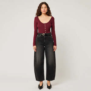 Denim: Gigi Barrel 80's-Black