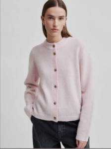 Knitwear: Brook Knit Plain Cardigan-Festival Bloom