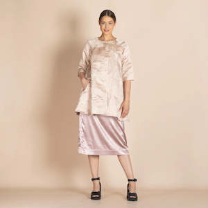 Blossom Iris Coat-Blush