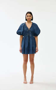 Pia Mini Dress-Denim