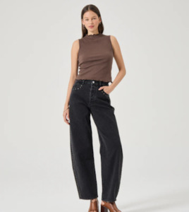 Denim: Gigi Barrel-Black Sand Eyelet