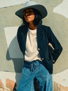 College Feel Blazer-Vulcan