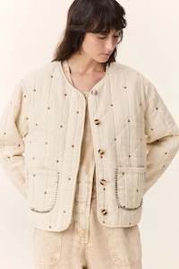 Vahala Quilt Jacket-Ecru