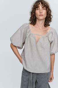 Marle: Kendra Top-Chocolate Stripe
