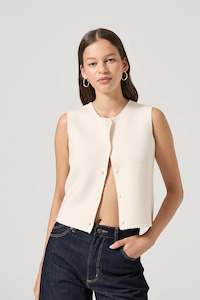 Pia Vest-Vintage White