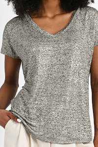 Molly Bracken: Knitted Tee-Golden Beige