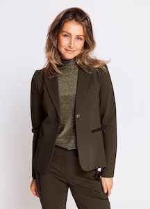 Zhrill: Salma Blazer-Dark Olive