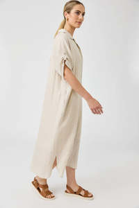 Studio Shirt Dress-100% Linen