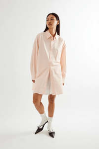 Dresses: Peachy Oversized Shirt-Baby Pink