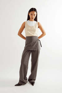 Fifi Layered Trouser-Taupe
