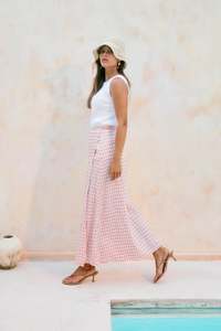 Skirts: Esther Wrap Skirt-Pink