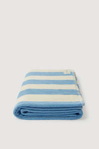 Accessories: Signature Stripe Beach Towel-Skylar/Cream