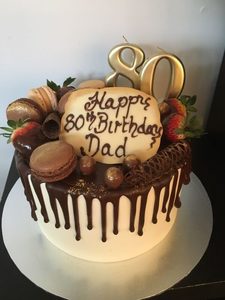 Products: 80th Choc Drip Cake