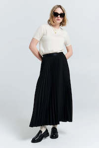 Sun Shades: KAREN WALKER SUNRAY PLEATED SKIRT-BLACK