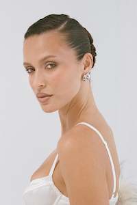 Jewellery: PORTER BLOB HUGGIES-SILVER