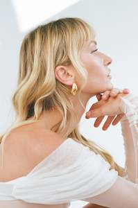 Jewellery: PORTER BLOB EARRINGS-GOLD