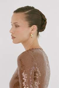 Jewellery: PORTER CHUBBY HOOPS-GOLD