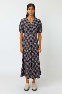 SYLVESTER PLAID DRESS-BLACK