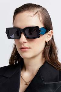 Summer 2023: KAREN WALKER BLACK BLOW WAVE EYEWEAR