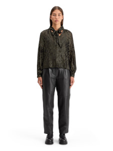 Maison: MAISON LUREX TOP WITH BOW NECK