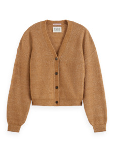 MAISON CORE FUZZY CREW NECK PULLOVER-TOBACCO