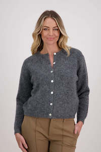 Briarwood: BRIARWOOD VIOLET CARDIGAN-CHARCOAL