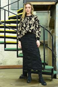 COOP SUGAR RUCHE SKIRT-BLACK