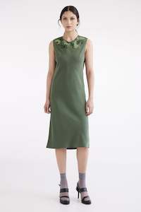 Spring 2025: ZAMBESI BIAS SHIFT DRESS-PINE