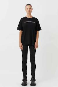 Camilla And Marc: CAMILLA & MARC ASHER TEE-BLACK w STONE