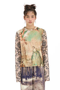 NOMD THEATRE LONG SLEEVE TOP-ART SCHOOL PRINT