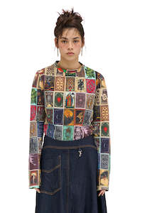 NOMD THEATRE LONG SLEEVE TOP-FORTUNA PRINT