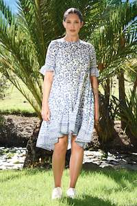 CURATE SUMMER SHIFT DRESS-BLUE