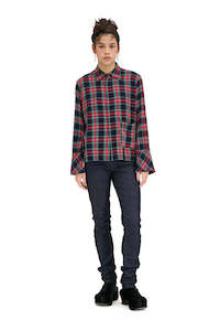 NOMD COLLEGE SHIRT-RED/GREEN PLAID