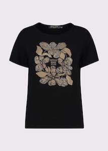 Denny Rose 1: DENNY ROSE T-SHIRT WITH PRINT-BLACK