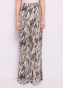 Denny Rose 1: DENNY ROSE PRINTED SATIN PALAZZO TROUSER
