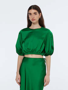 SCOTCH & SODA CROPPED TOP-GREEN